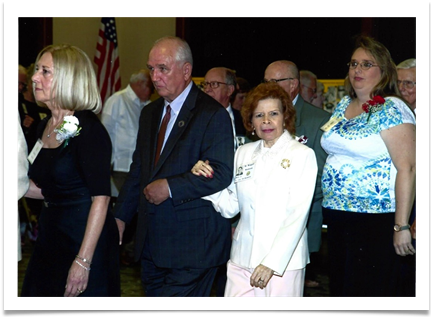 Raqui with Randy Vierling, adjutant of the reunion, in the Grand March